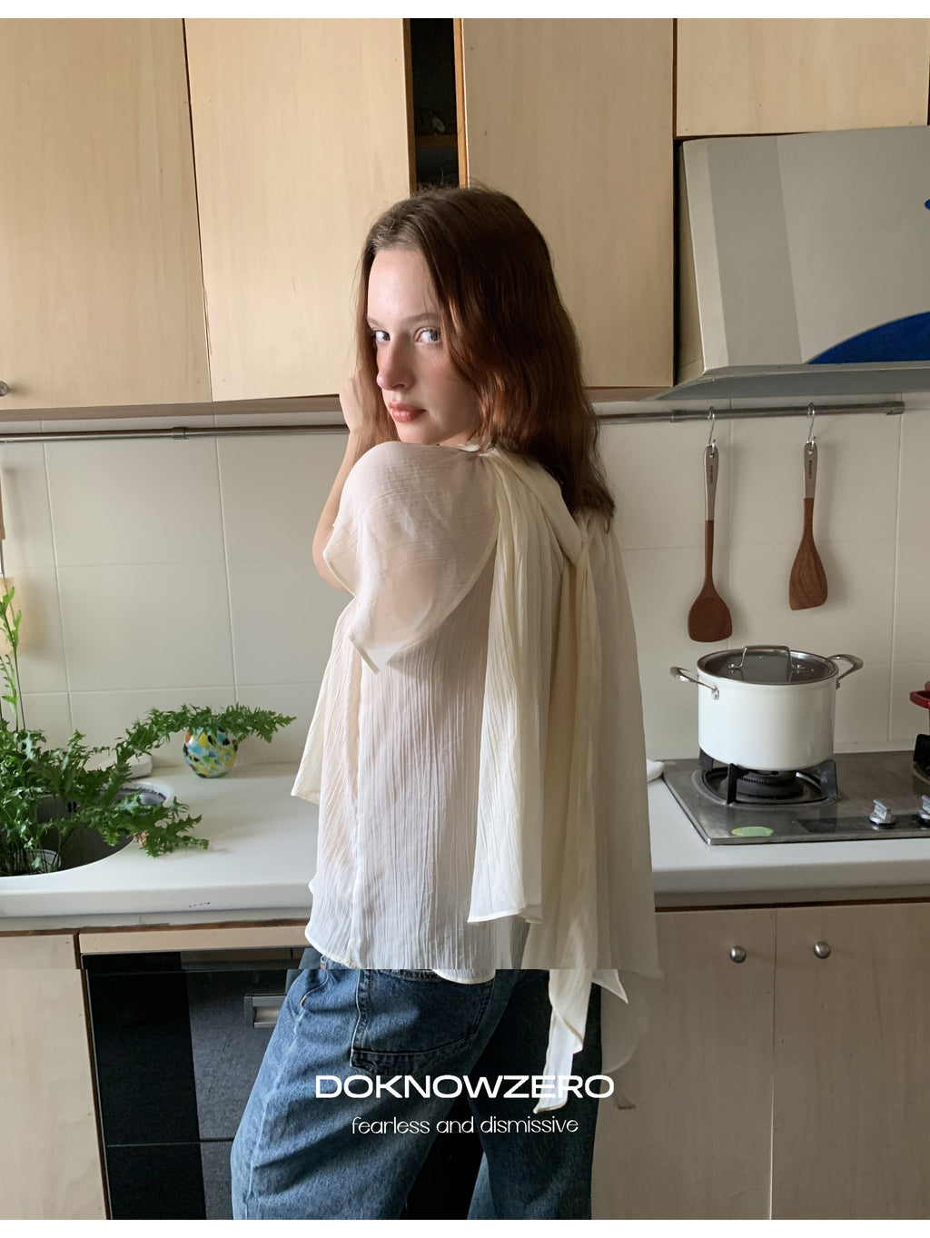 Layered Tie Neck Top