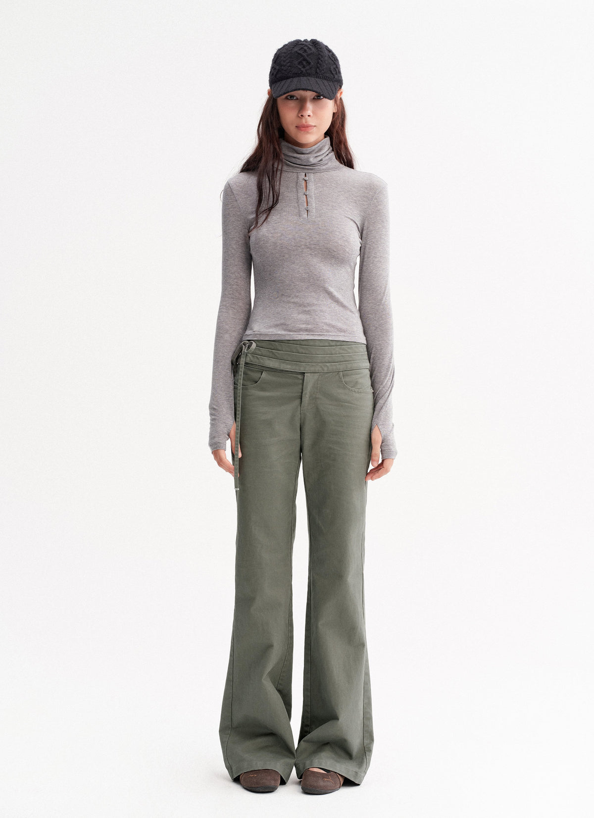 Wrapline Flare Pants (2color)