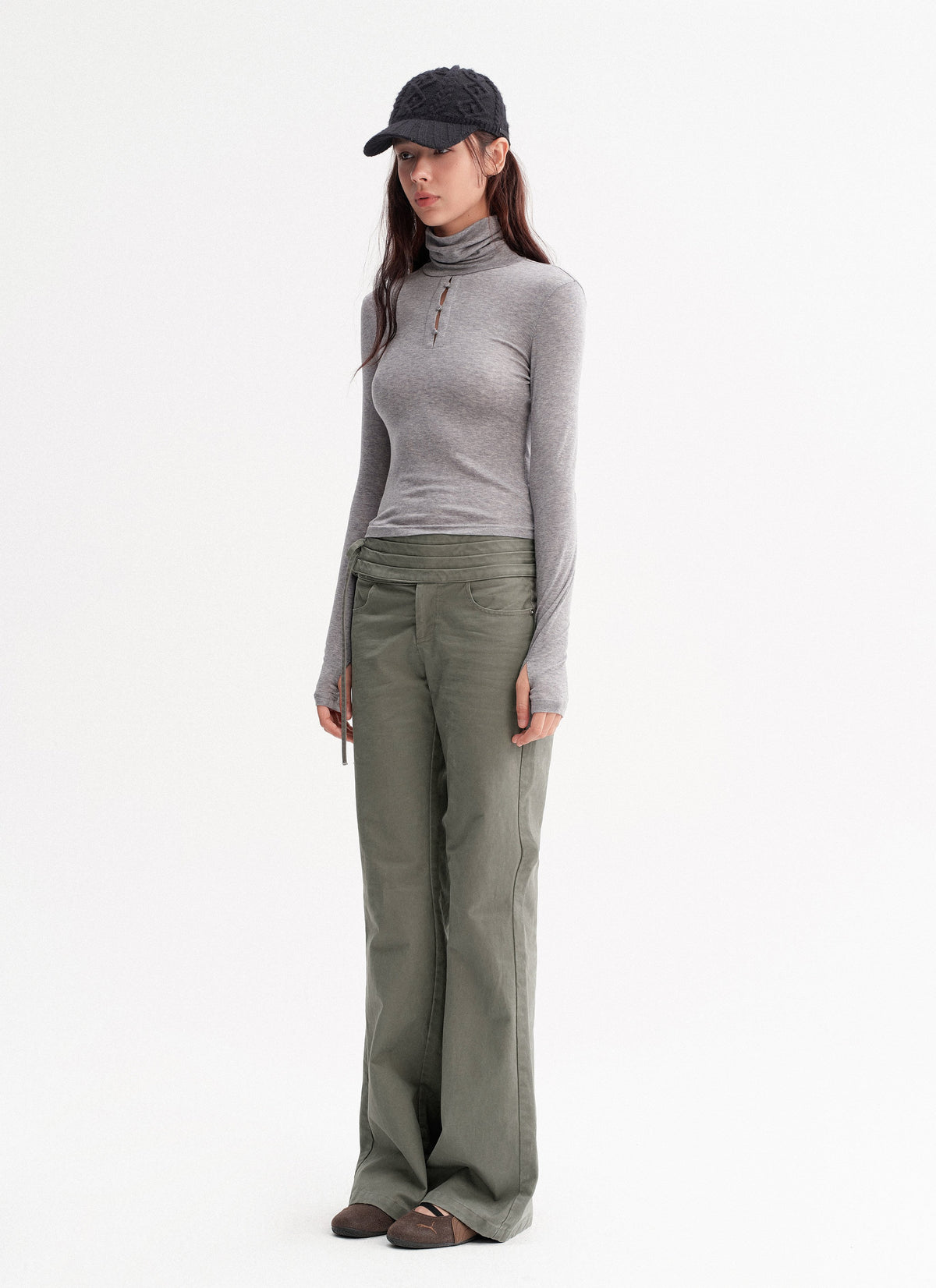 Wrapline Flare Pants (2color)