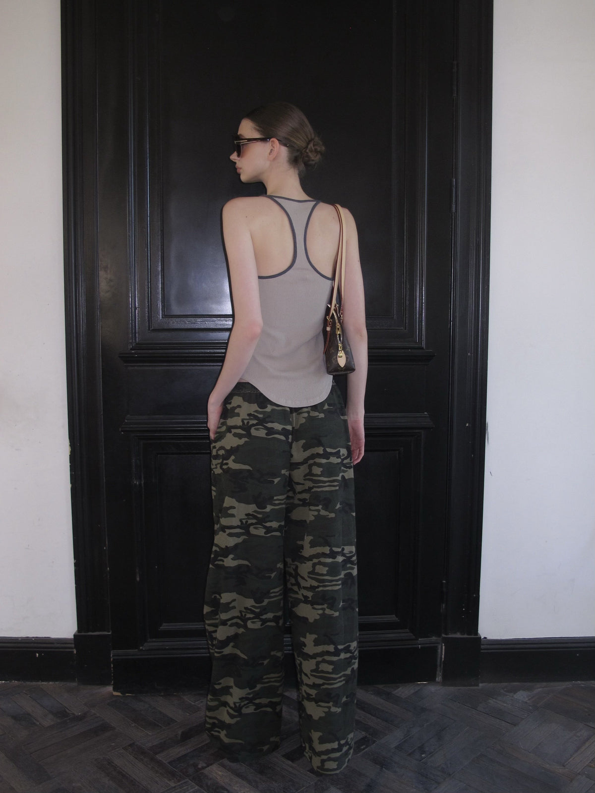 Waffle Trim Strap Top