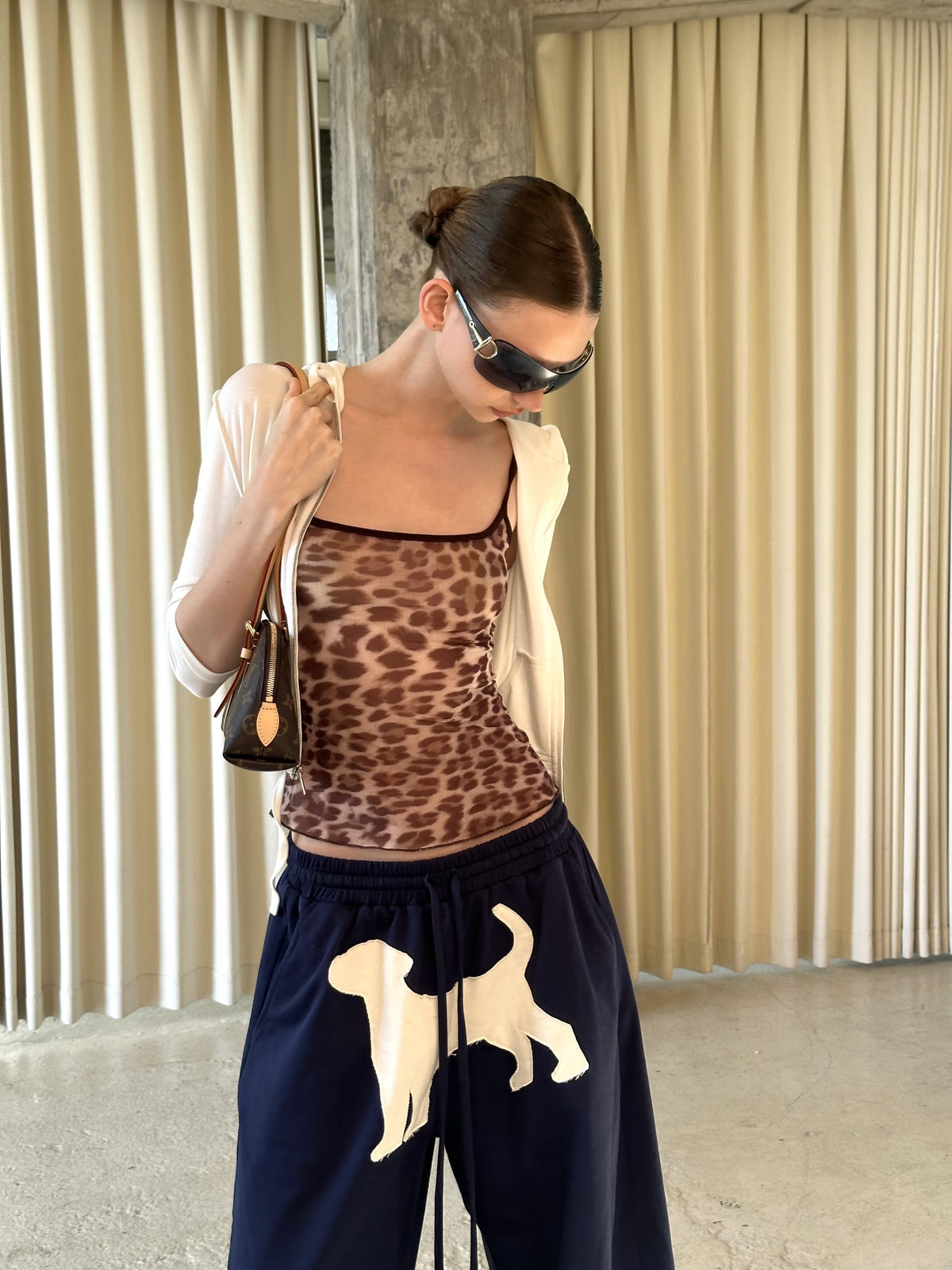 Leopard Sheer Sleek Top