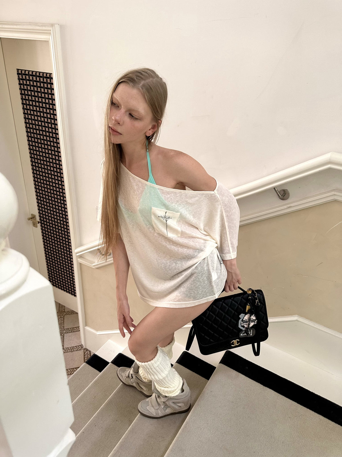 Ethereal Sheer Print Top