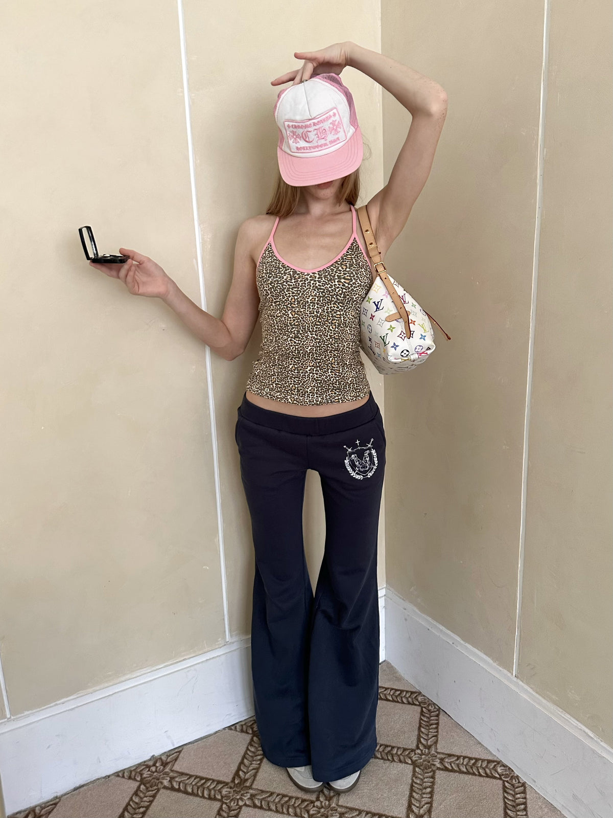 Washed Flare Cotton Pants