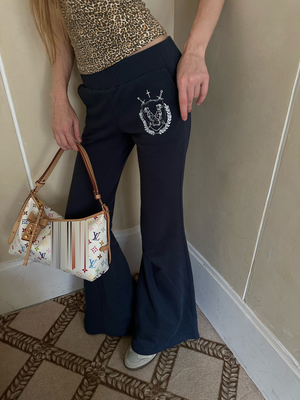 Washed Flare Cotton Pants