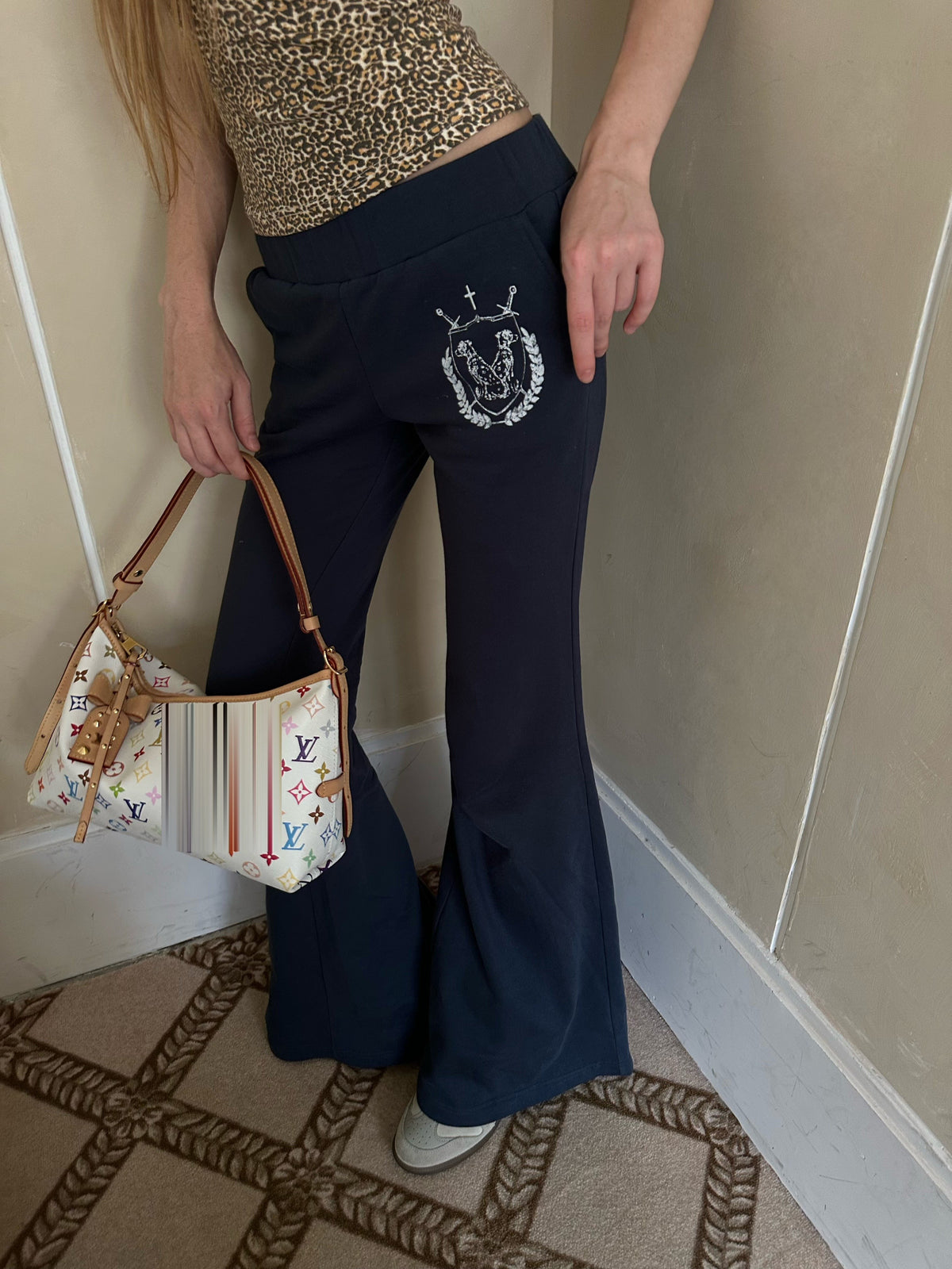 Washed Flare Cotton Pants