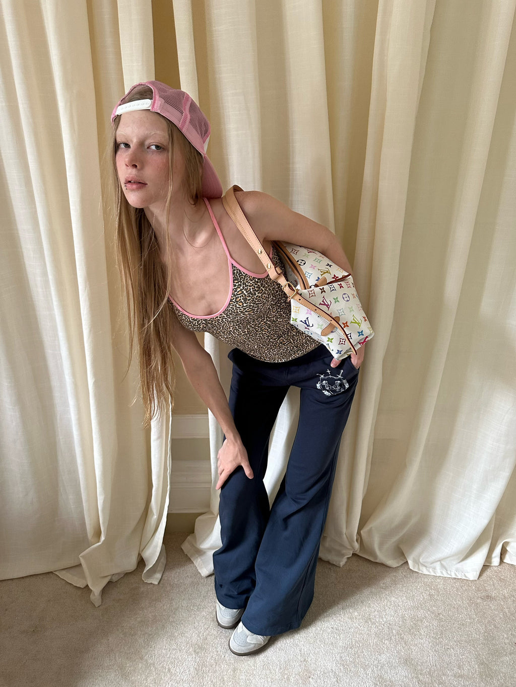 Washed Flare Cotton Pants