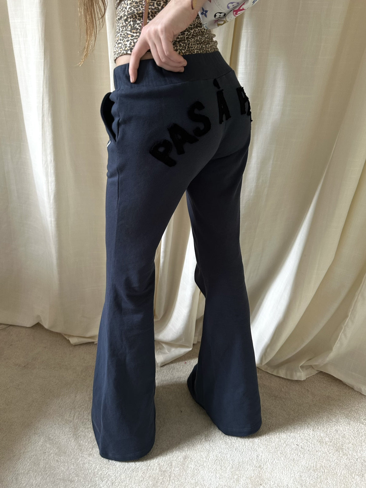 Washed Flare Cotton Pants