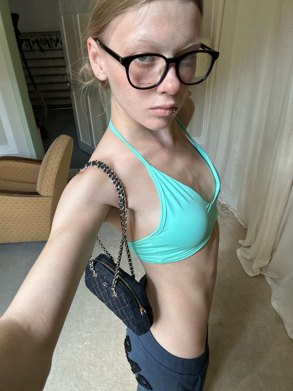 V-Neck Halter Top (3color)