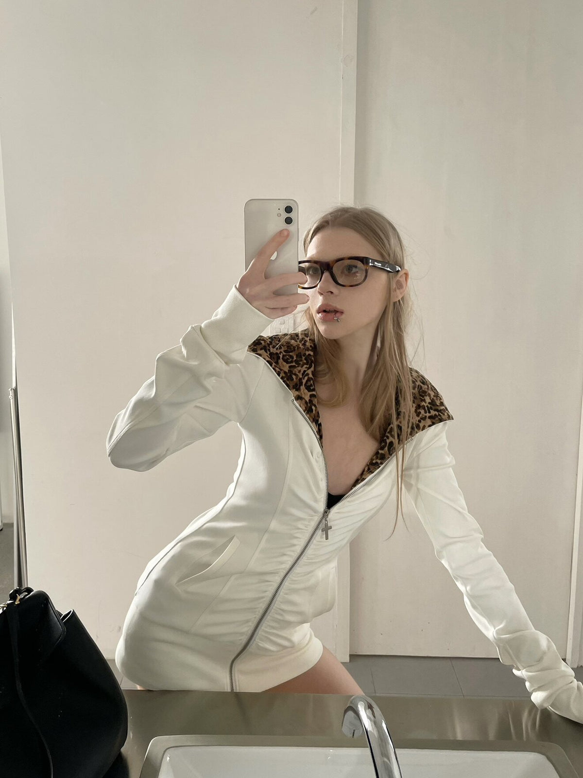 Leopard Edge Contour Hoodie