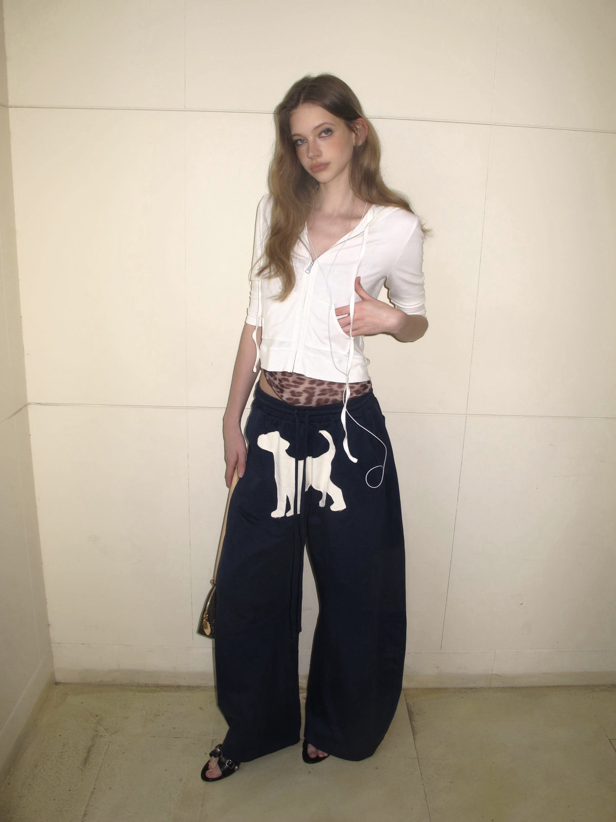Tailored Modal Wool Zip-Up Top