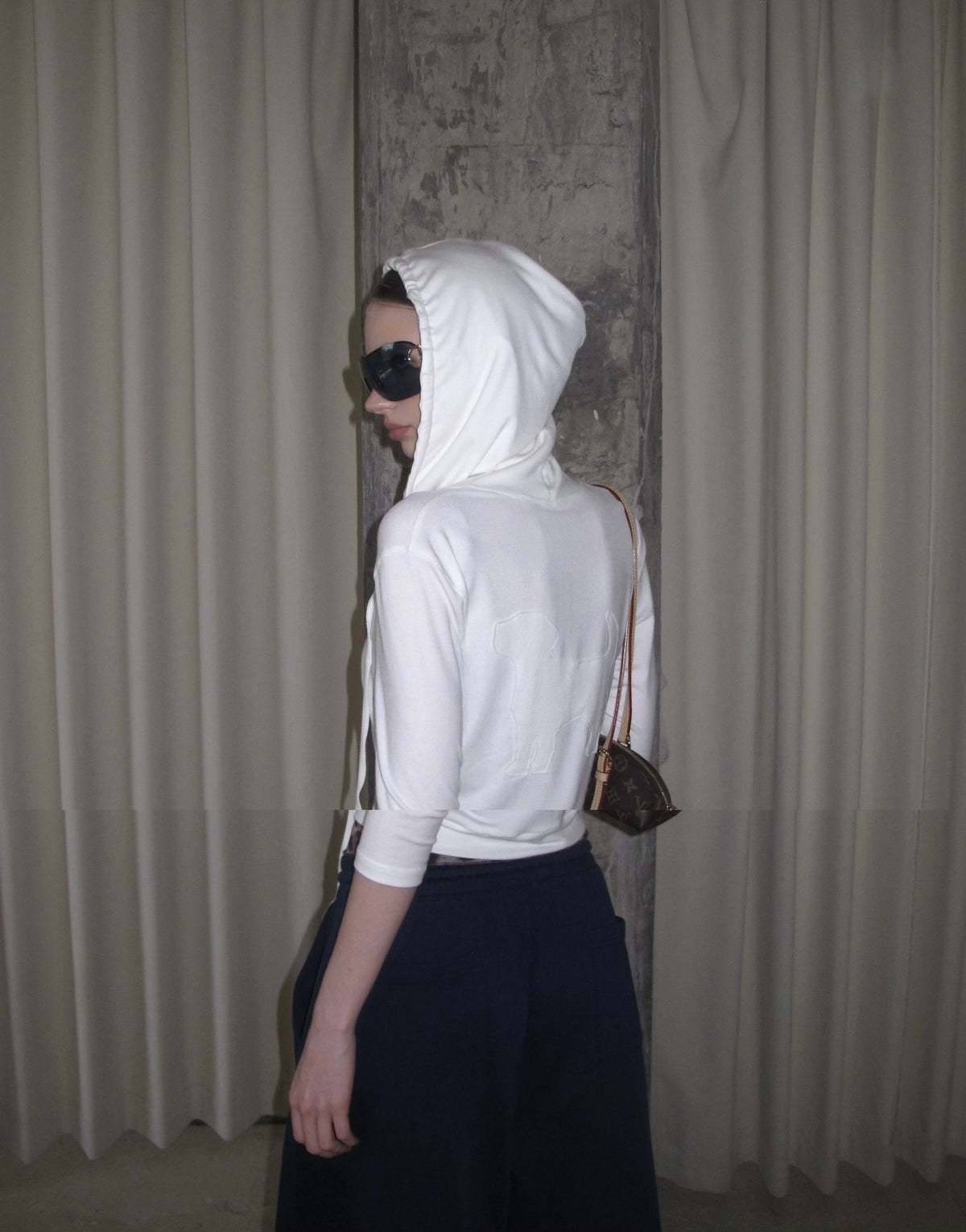Tailored Modal Wool Zip-Up Top