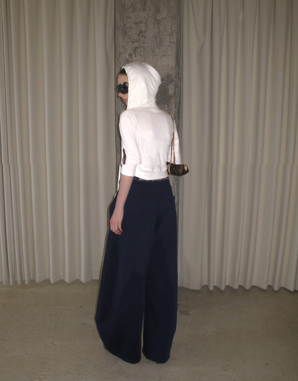 Tailored Modal Wool Zip-Up Top