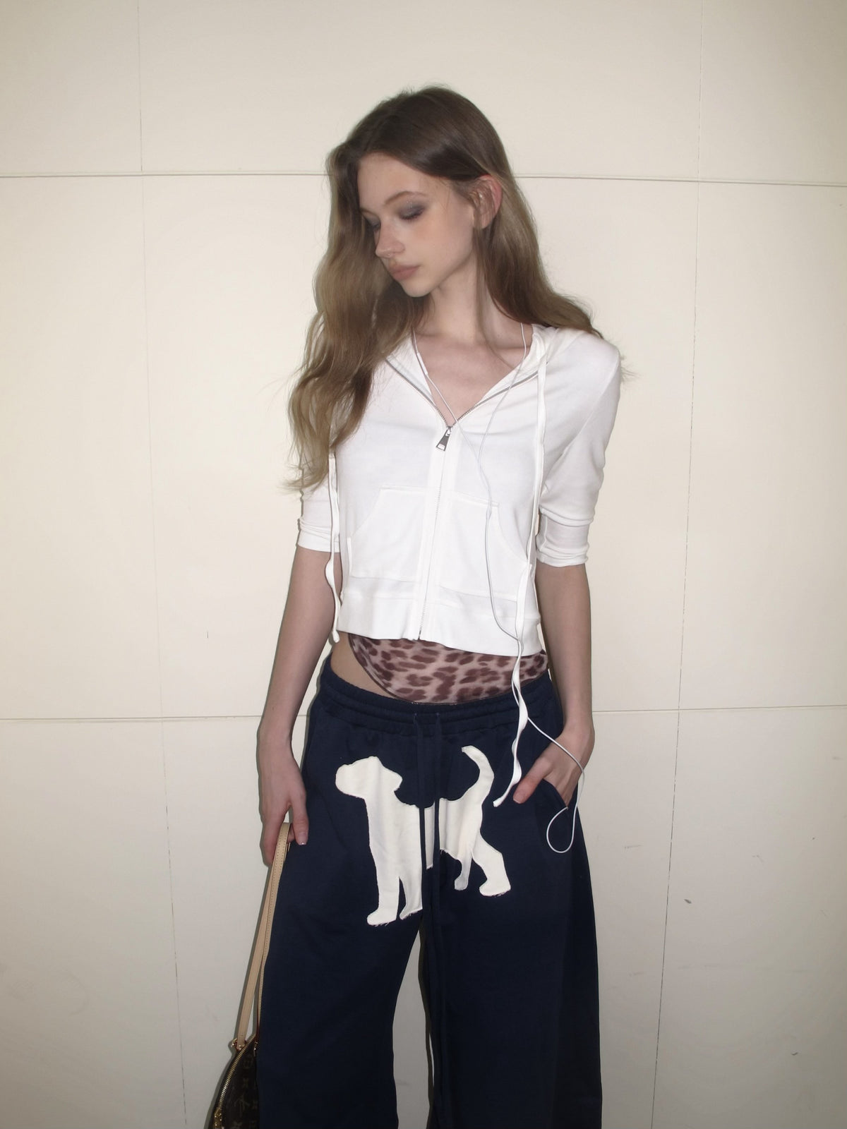 Tailored Modal Wool Zip-Up Top