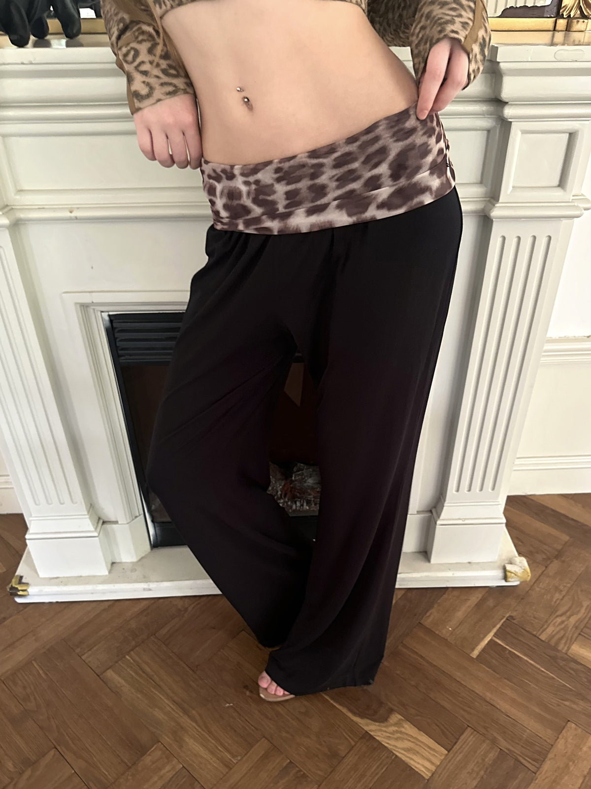 Leopard Relaxed Wide Pants