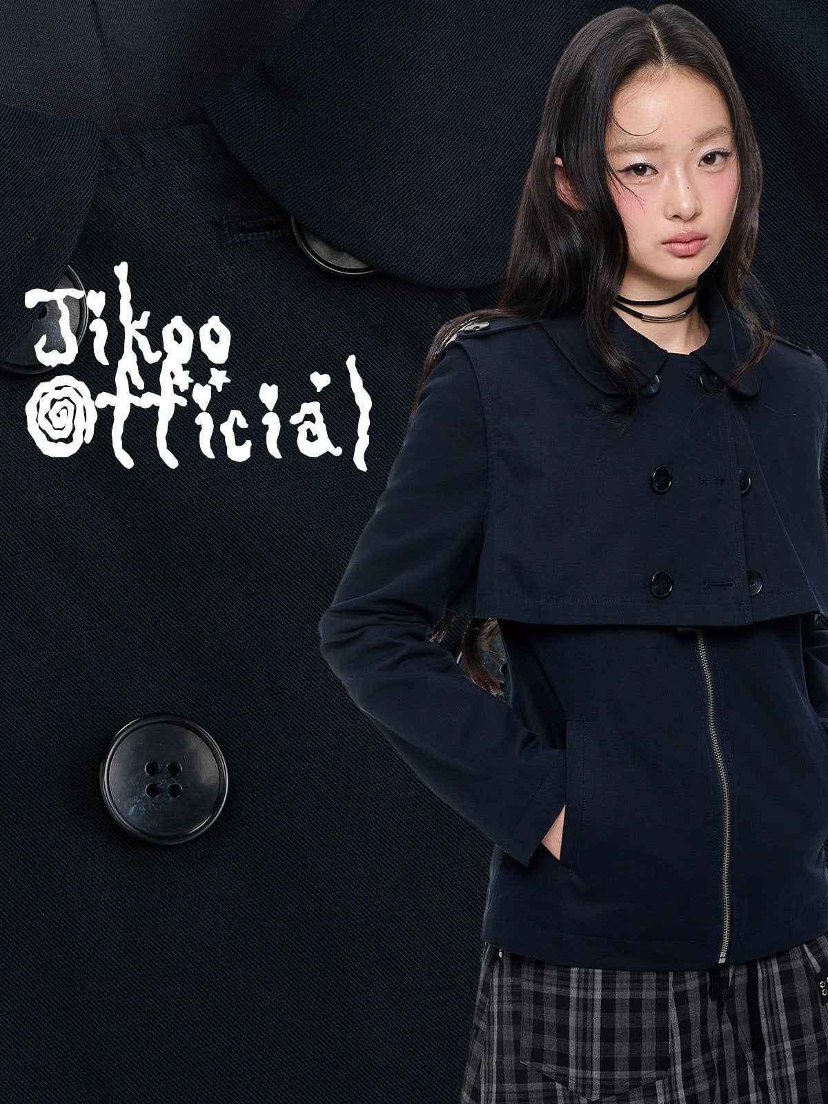 Navy Panel Double Jacket
