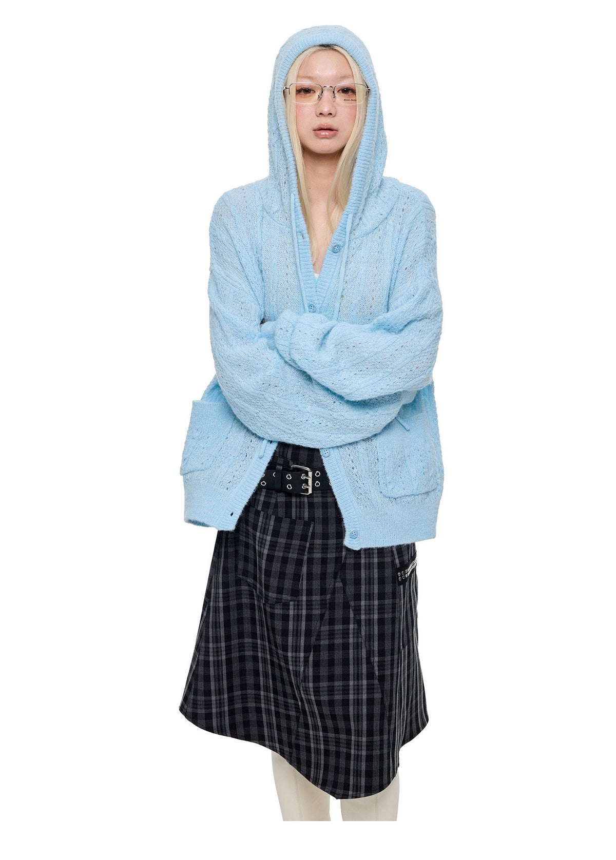 Cable Hooded Cardigan (3color)