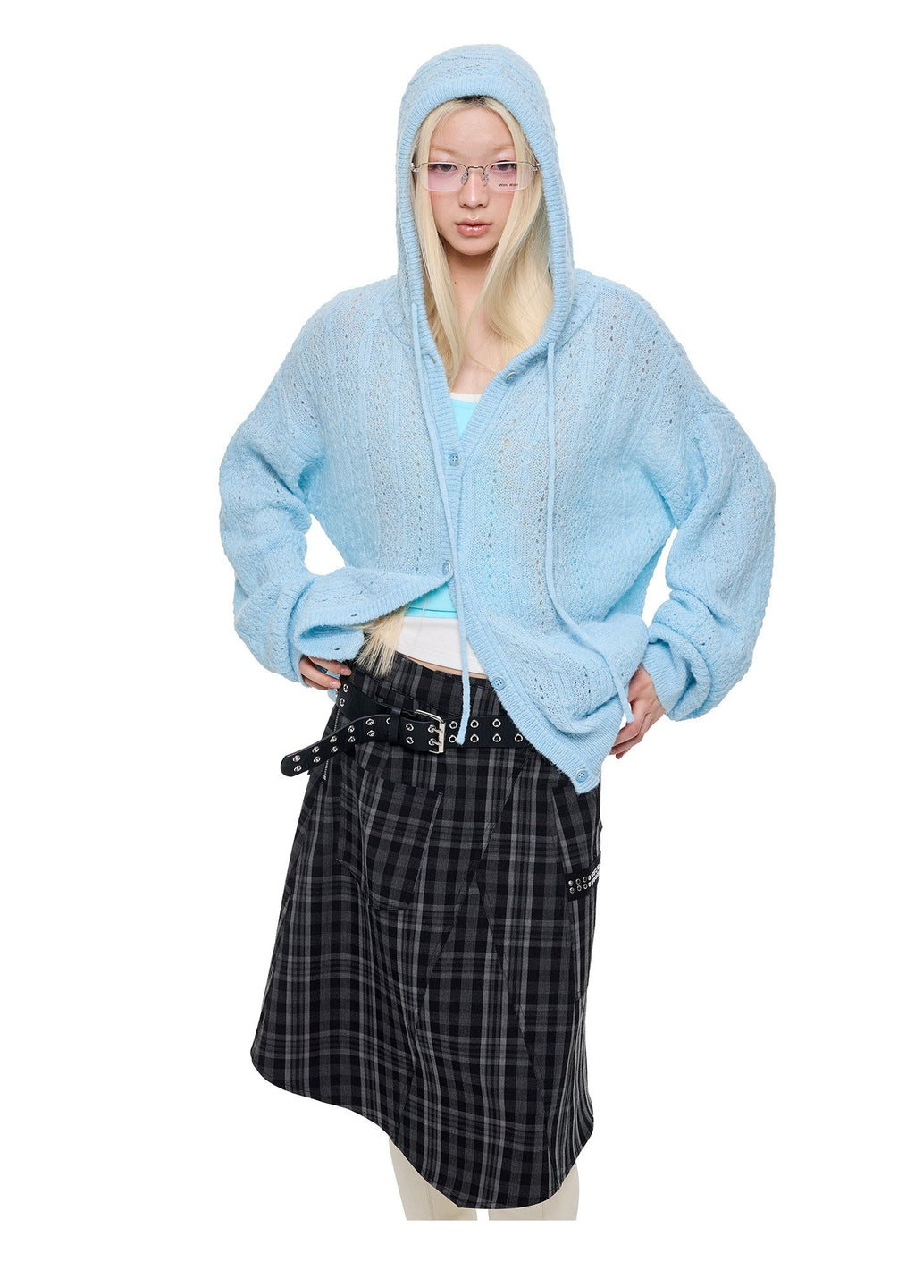 Cable Hooded Cardigan (3color)