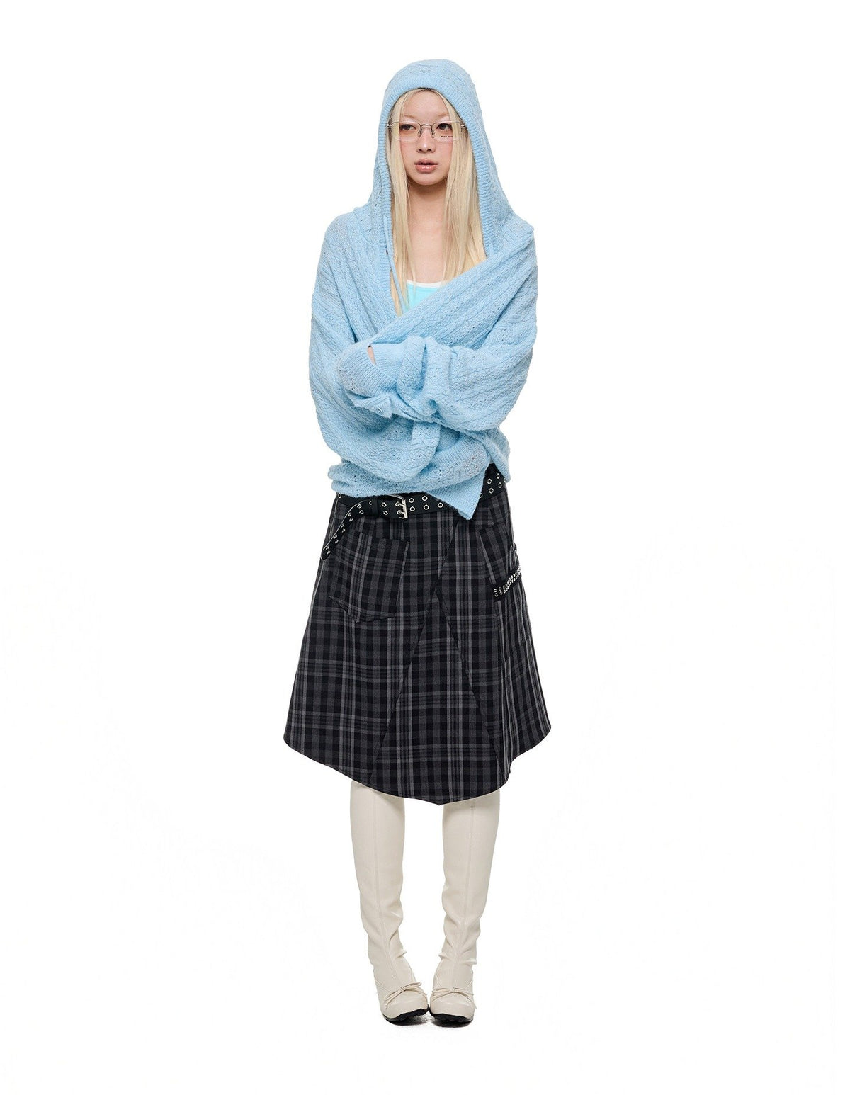 Cable Hooded Cardigan (3color)