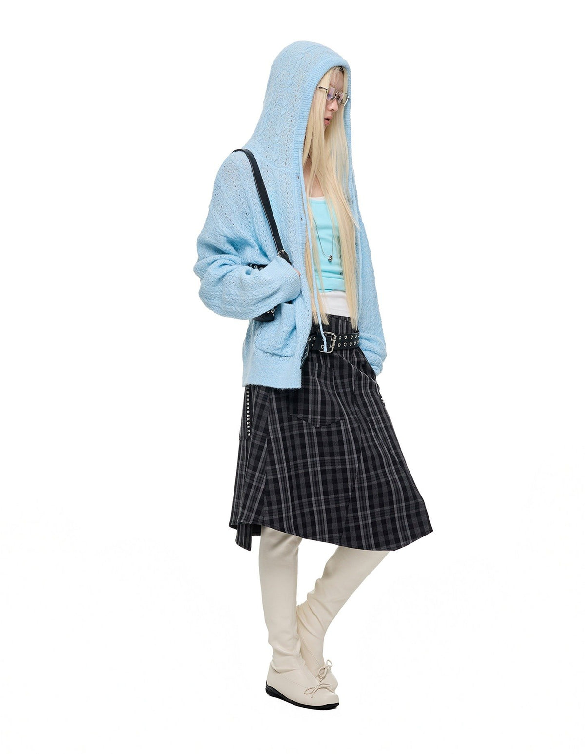 Cable Hooded Cardigan (3color)