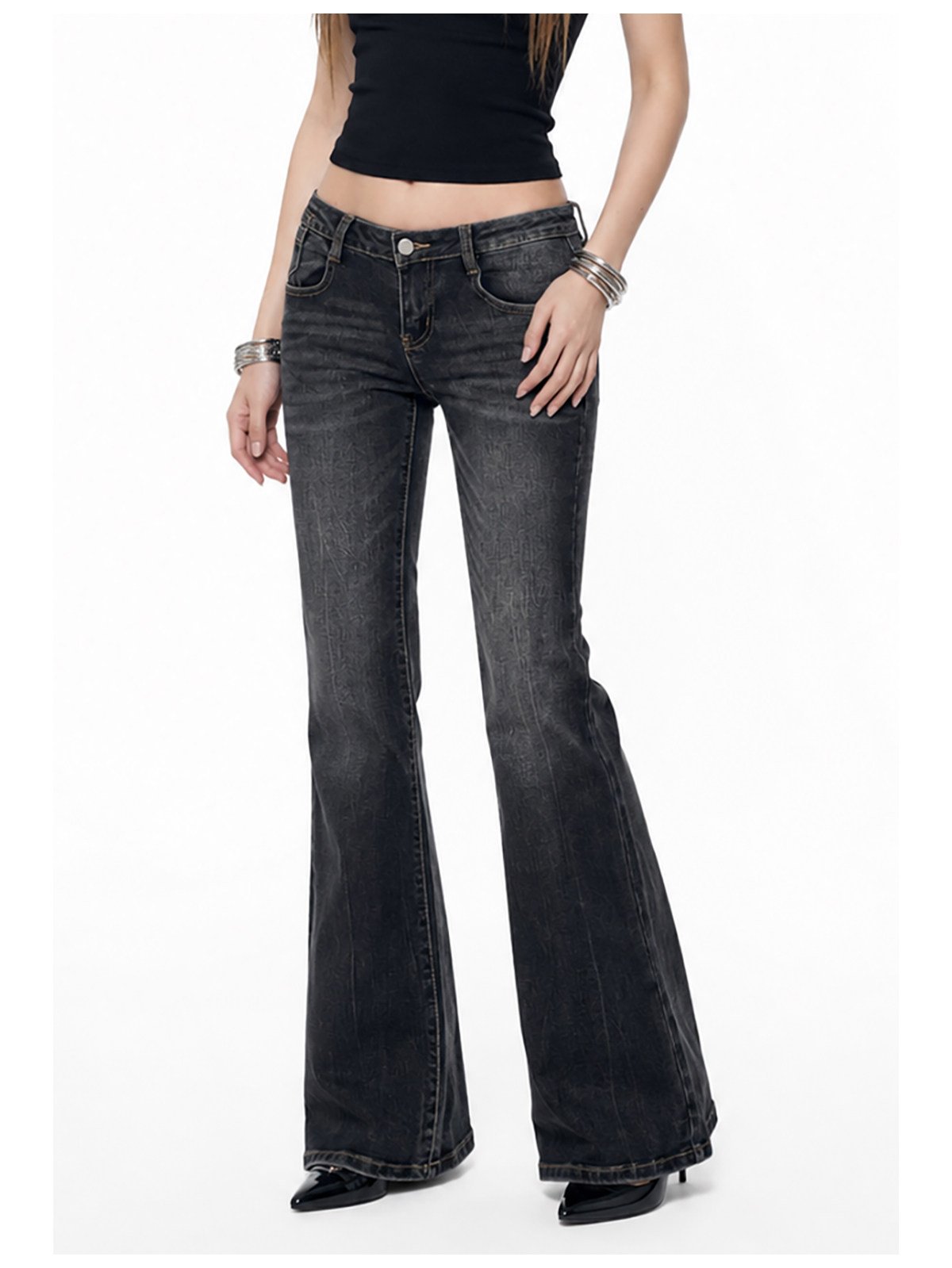 Gradient Flare Denim Pants (2color)