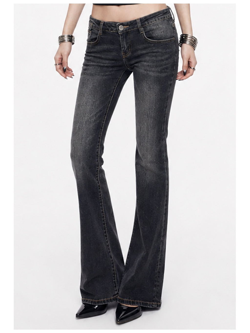Gradient Flare Denim Pants (2color)