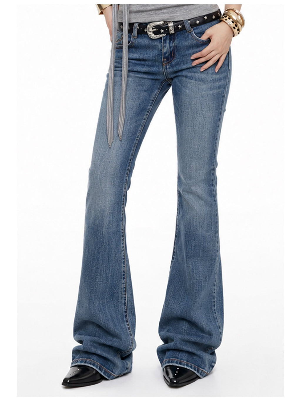 Gradient Flare Denim Pants (2color)