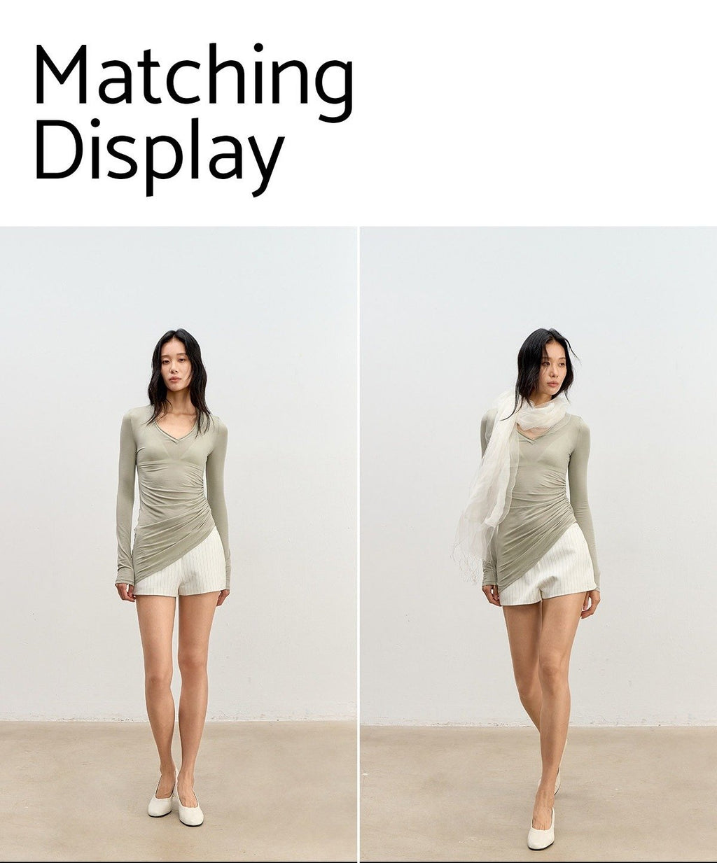 Asym Pleat Shirring Top