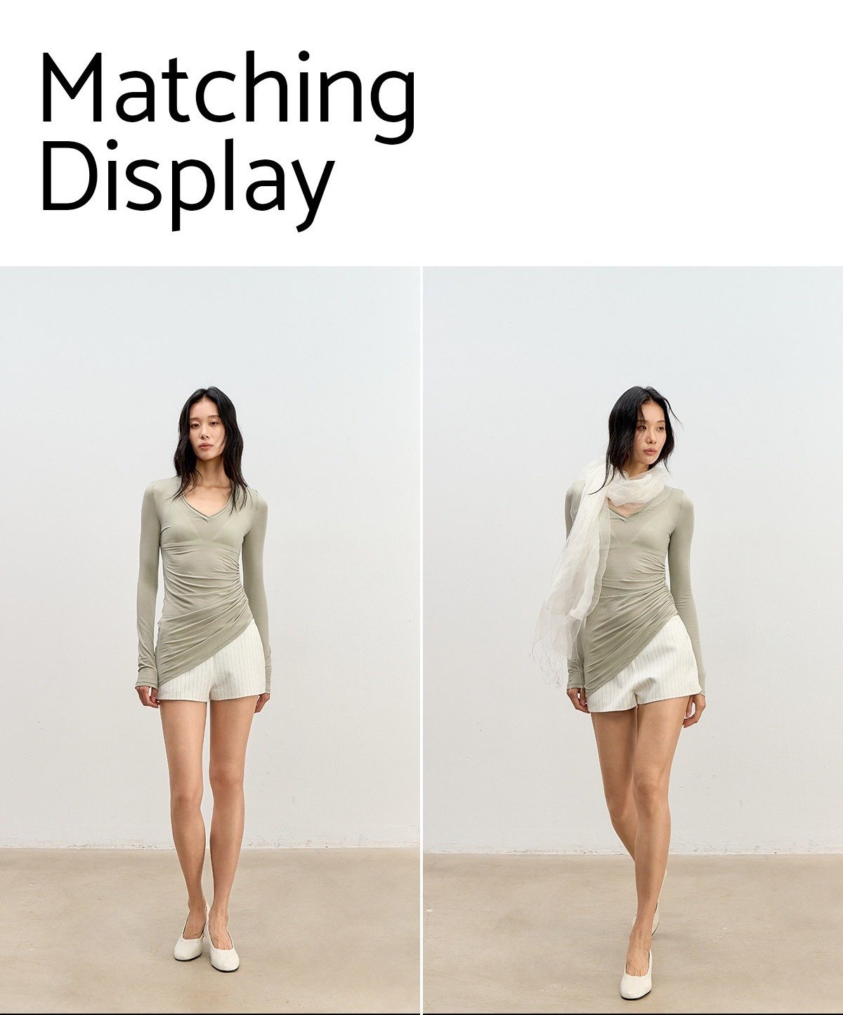 Asym Pleat Shirring Top