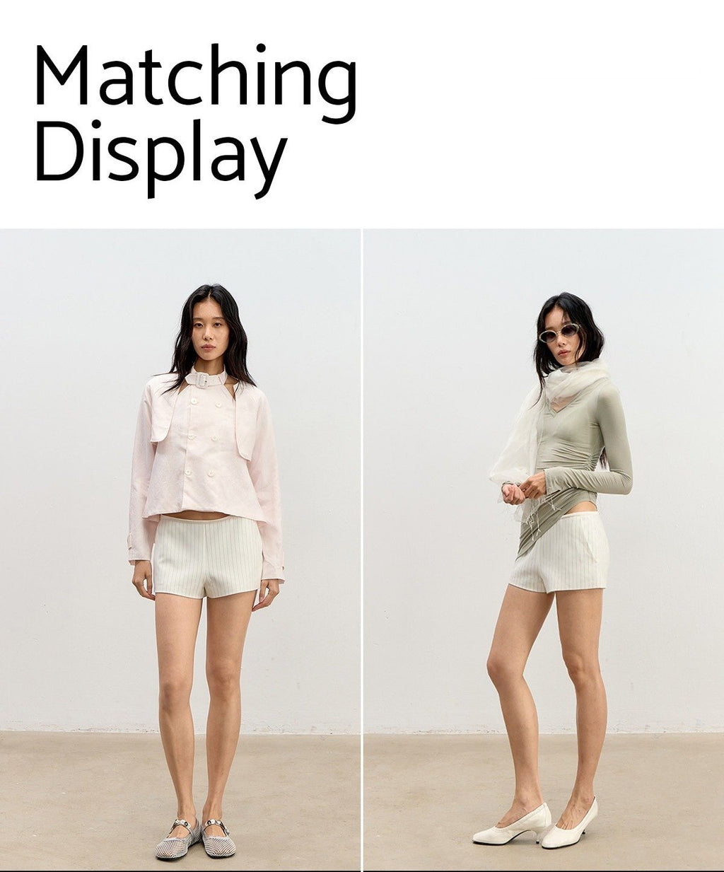 Refined Stripe Satin Shorts