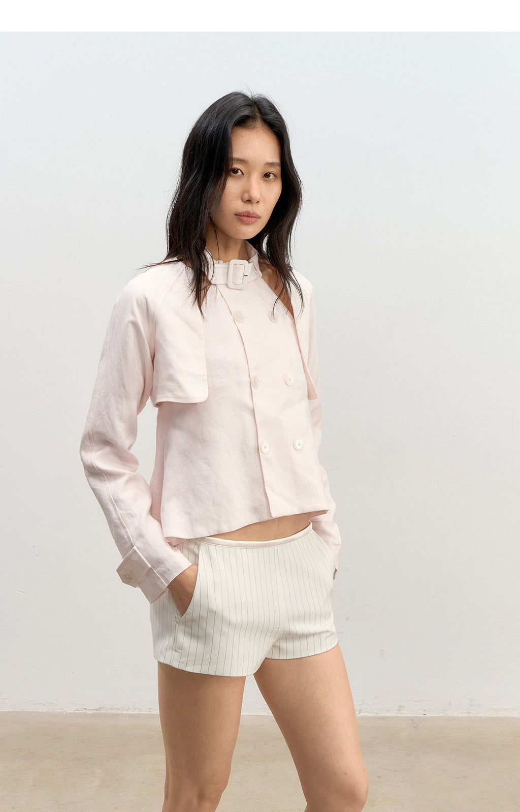 Refined Stripe Satin Shorts