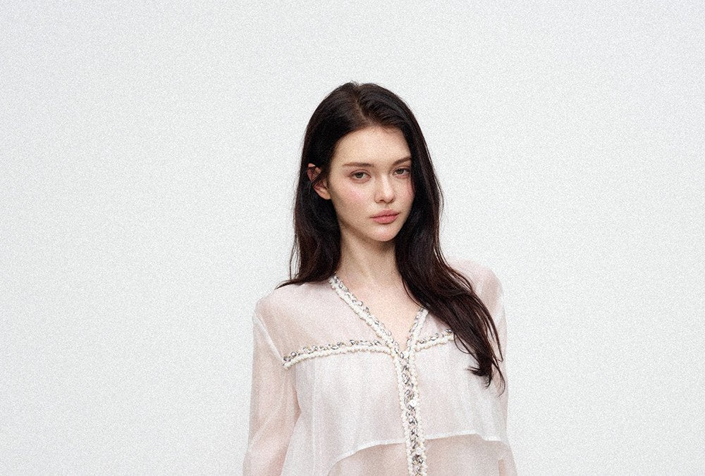 Shell Bead Sheer Shirt