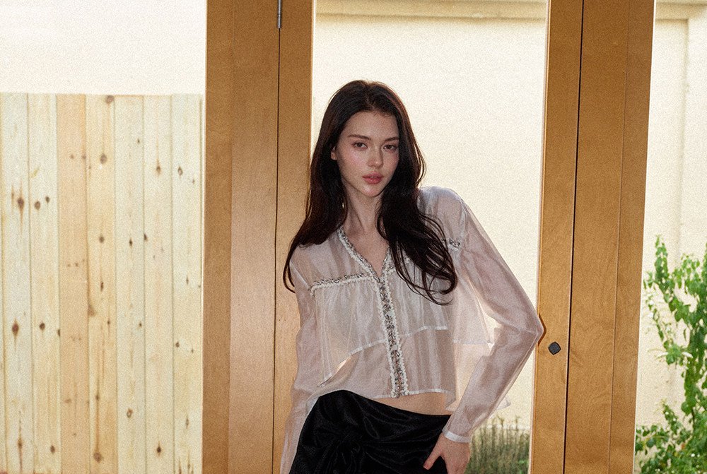 Shell Bead Sheer Shirt