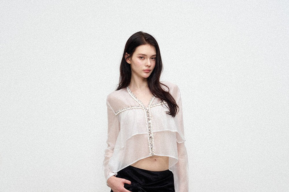 Shell Bead Sheer Shirt