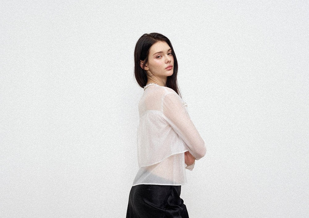 Shell Bead Sheer Shirt