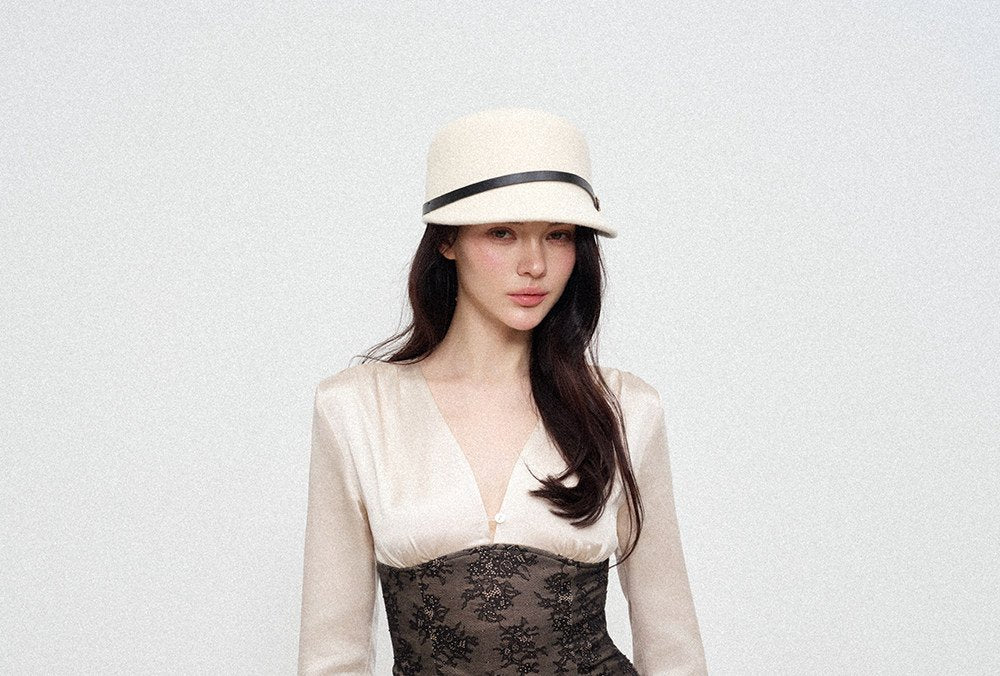 Acetate Lace V-Neck Blouse