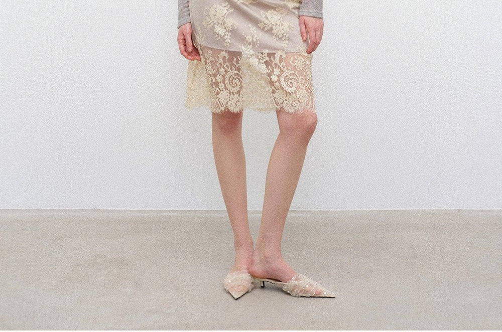 Sheer Layered Lace Knit Top