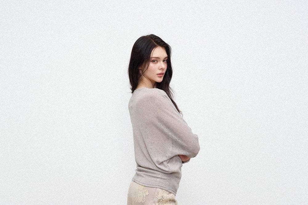 Sheer Layered Lace Knit Top