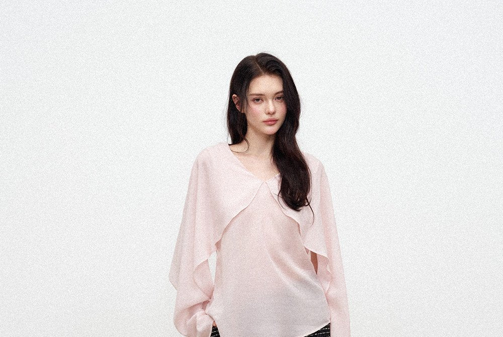 Blush Twist Drape Top