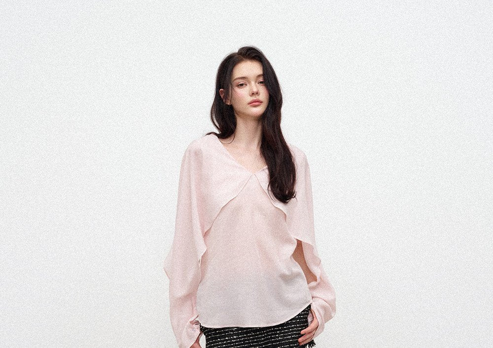 Blush Twist Drape Top