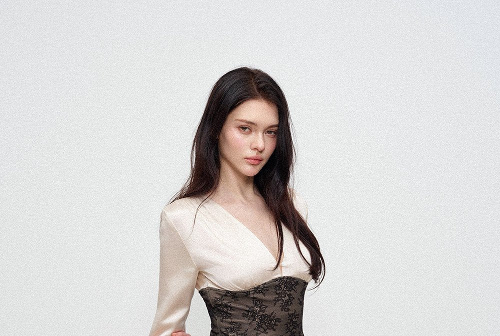 Acetate Wrap Mini Skirt