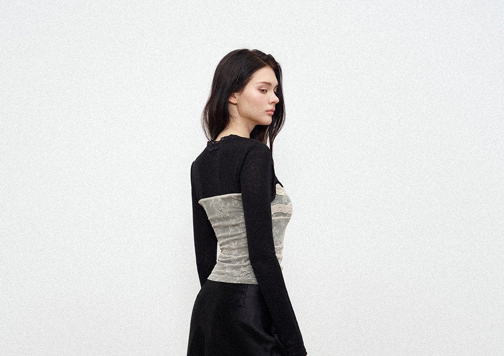 Acetate Wrap Mini Skirt