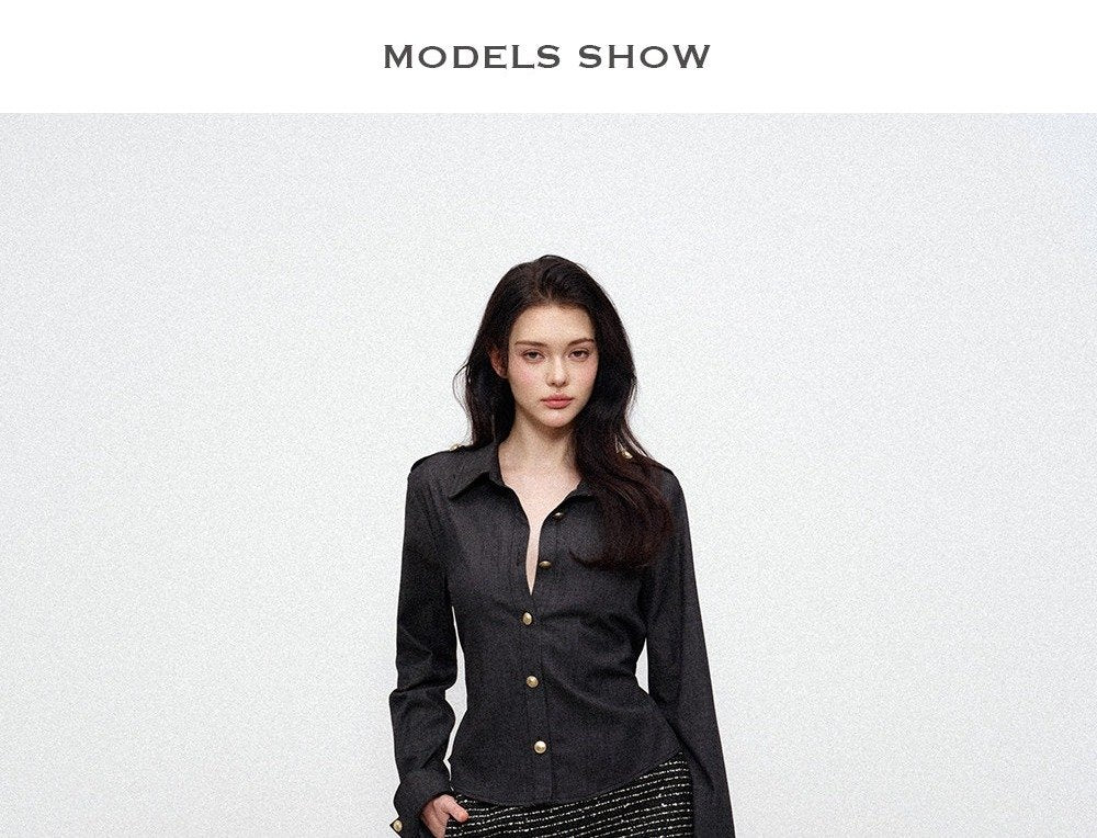 Black Heritage Tweed Skirt Pants