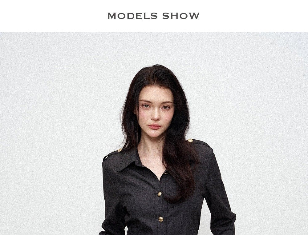 Metal Button Tailored Shirt