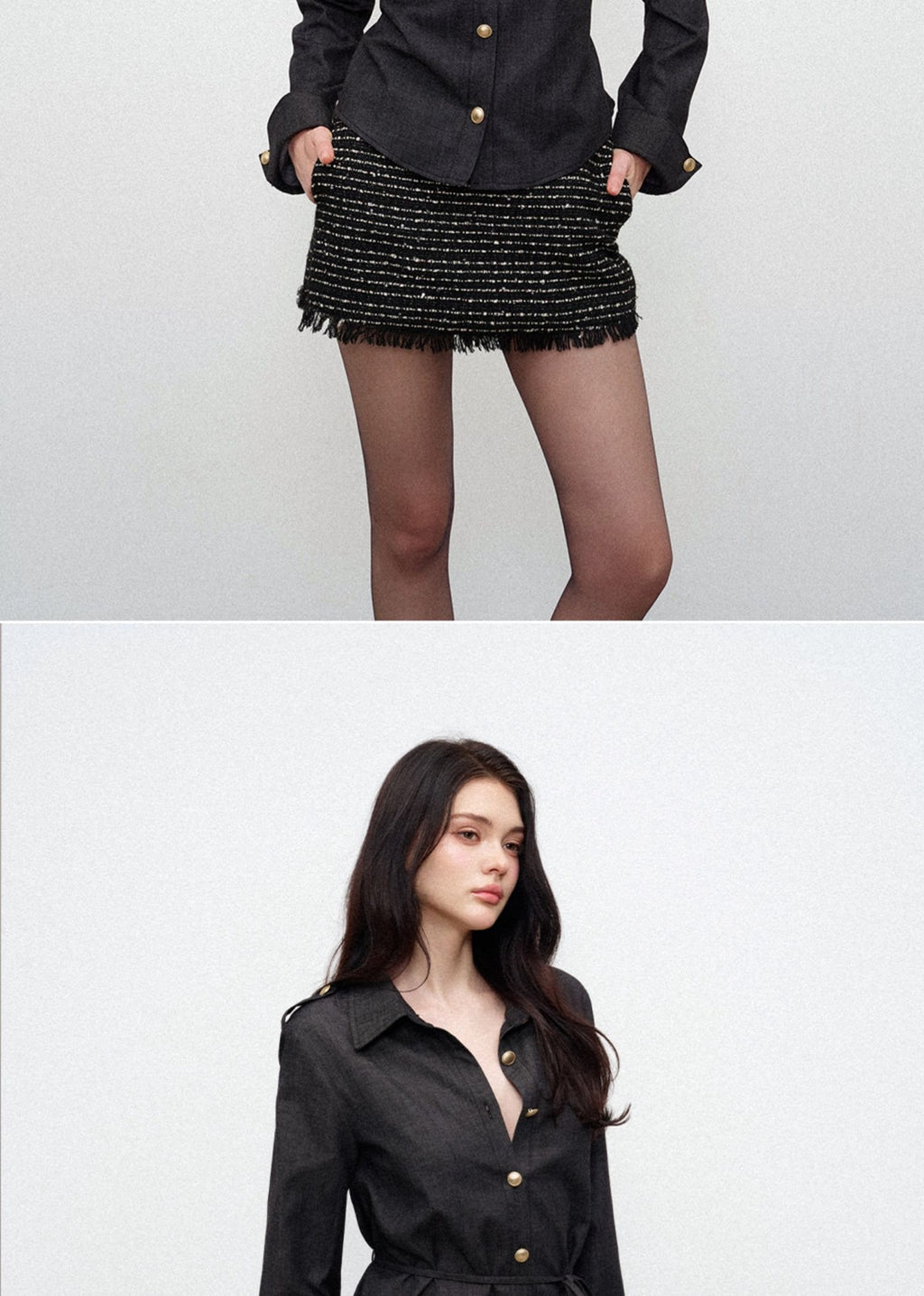 Metal Button Tailored Shirt