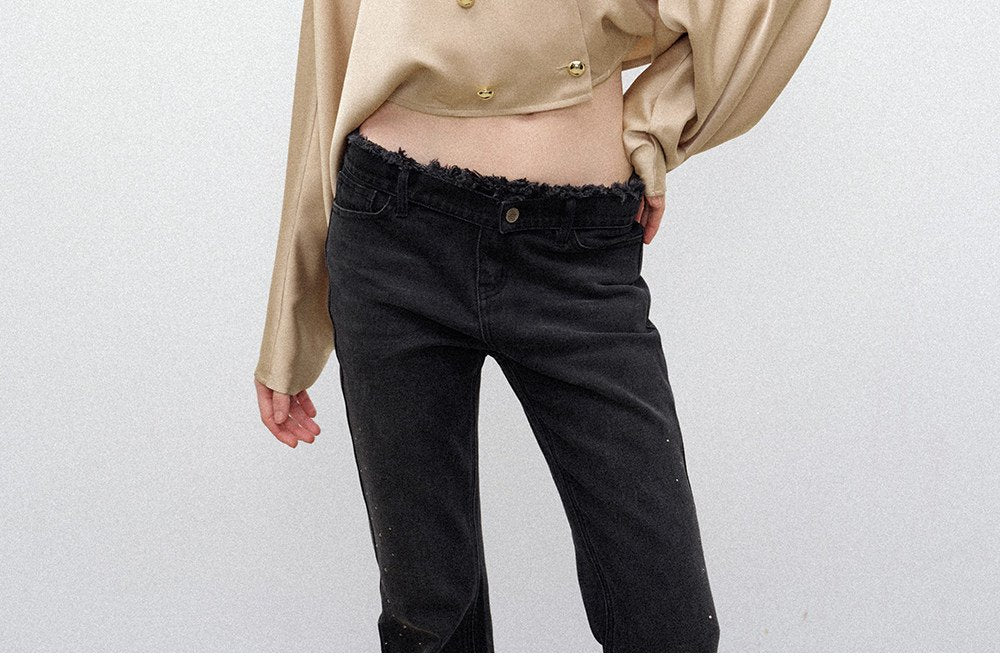 Champagne Satin Batwing Top