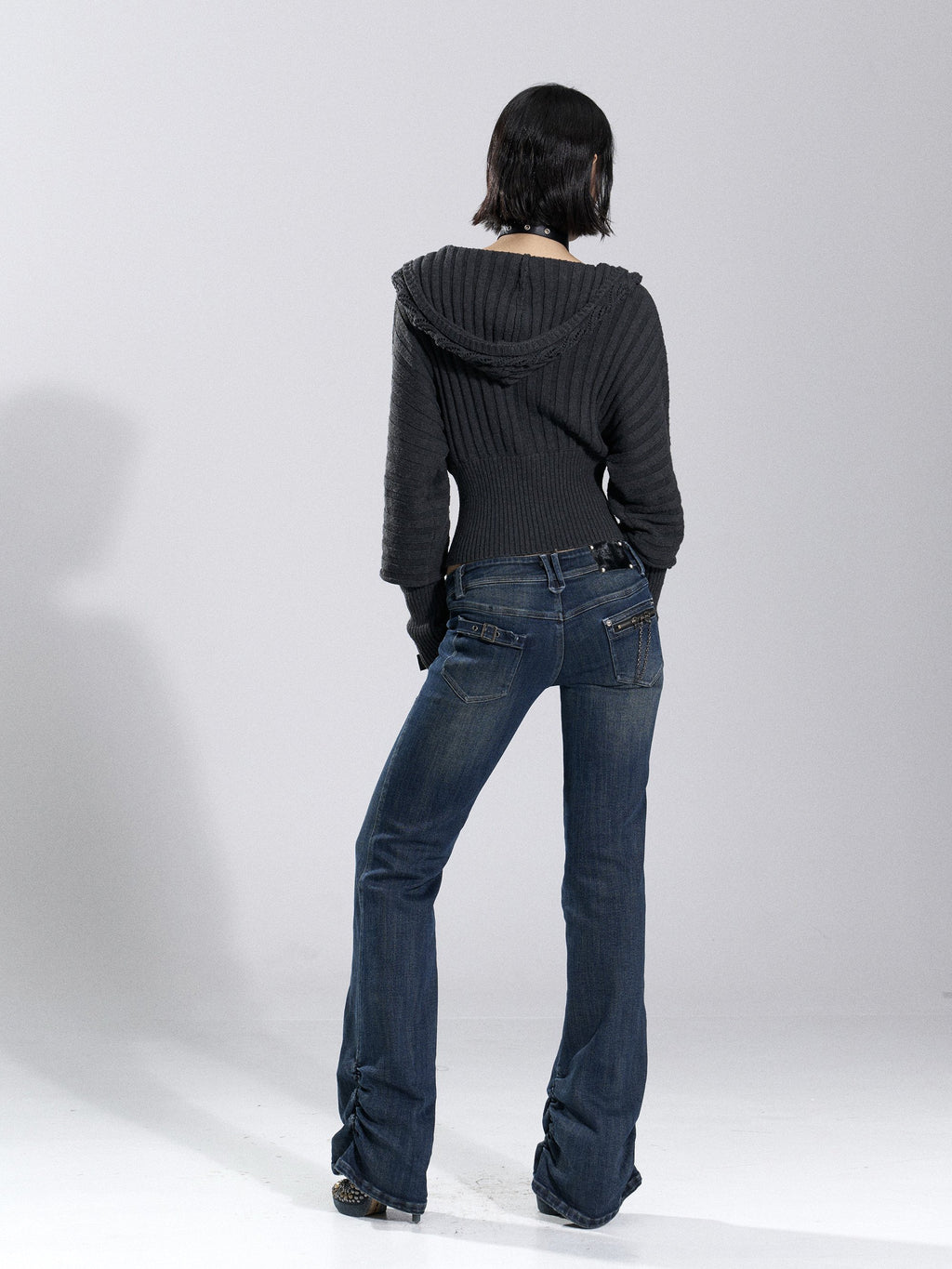 Lace Corset Ribbed Knit Top (2color)