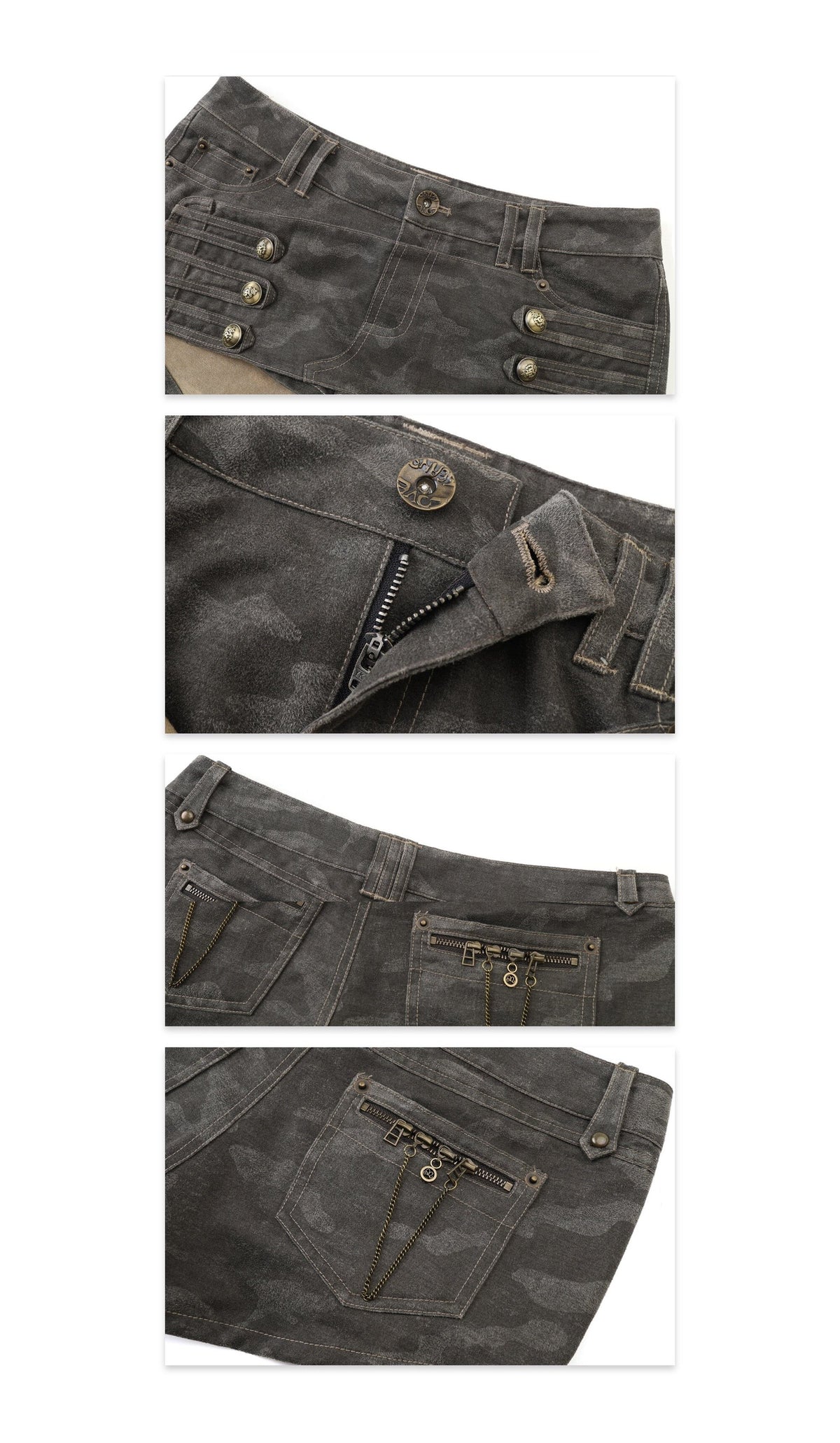 Vintage Camo Chain Micro Shorts
