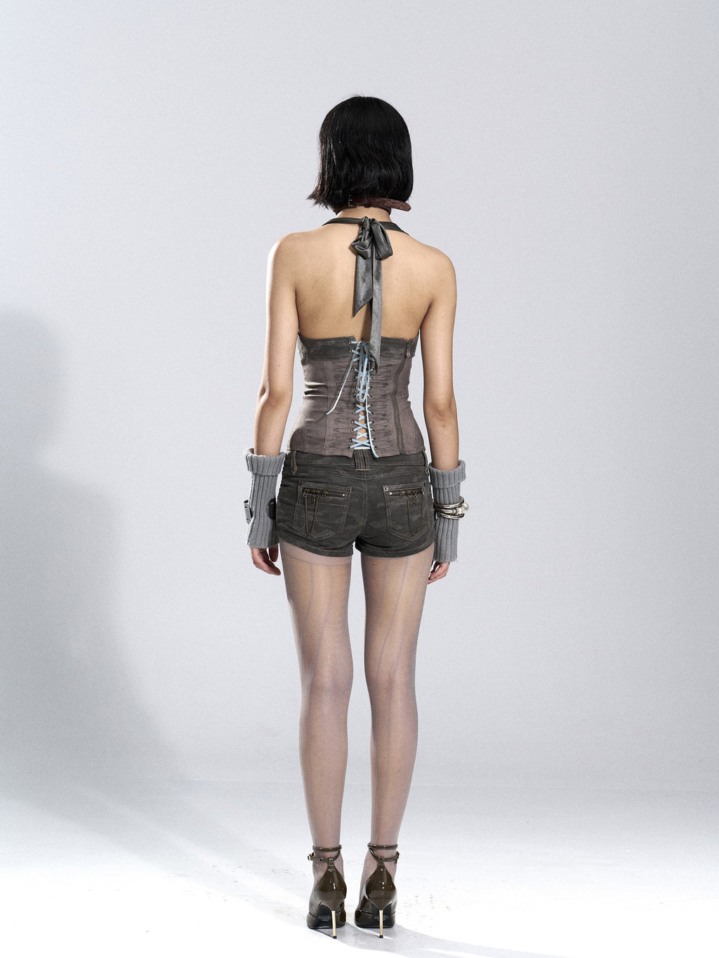 Vintage Camo Chain Micro Shorts