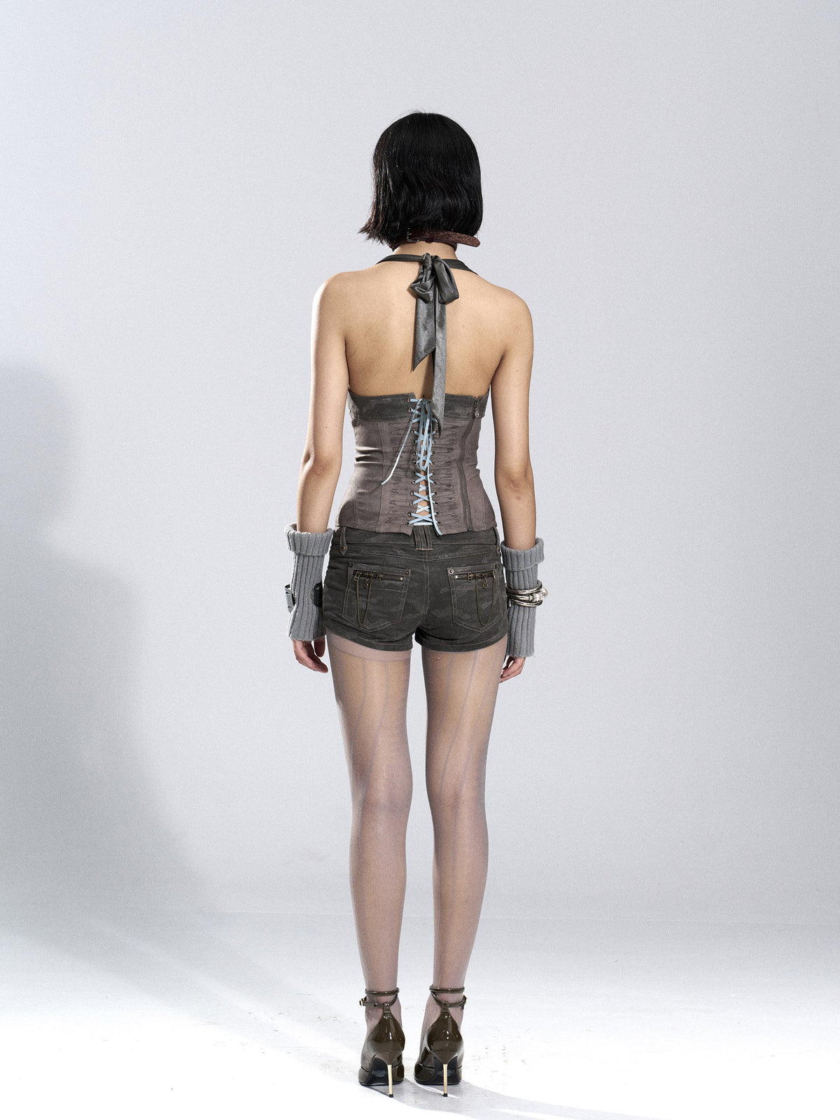Vintage Camo Chain Micro Shorts