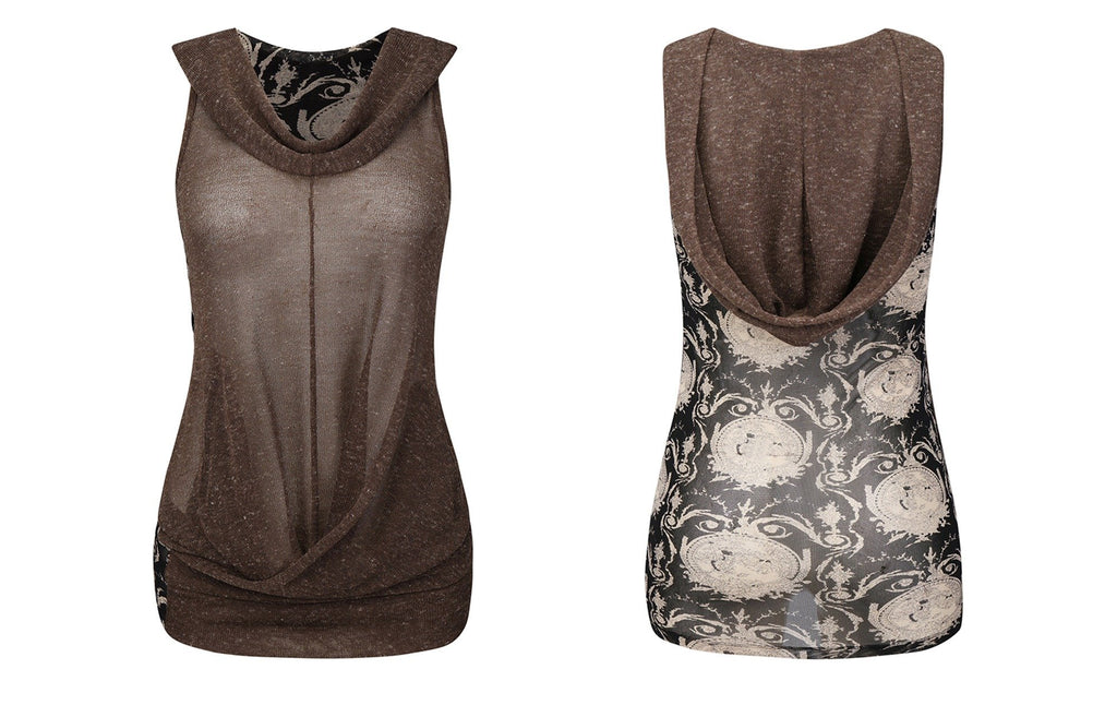 Deconstructed Hooded Tank Top